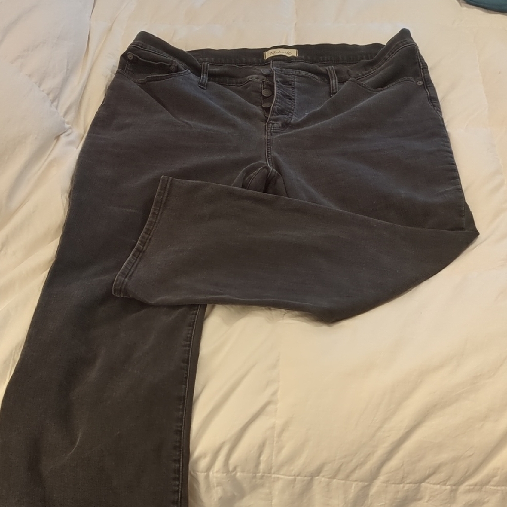 Madewell Dark Gray Denim Button-Fly Jeans